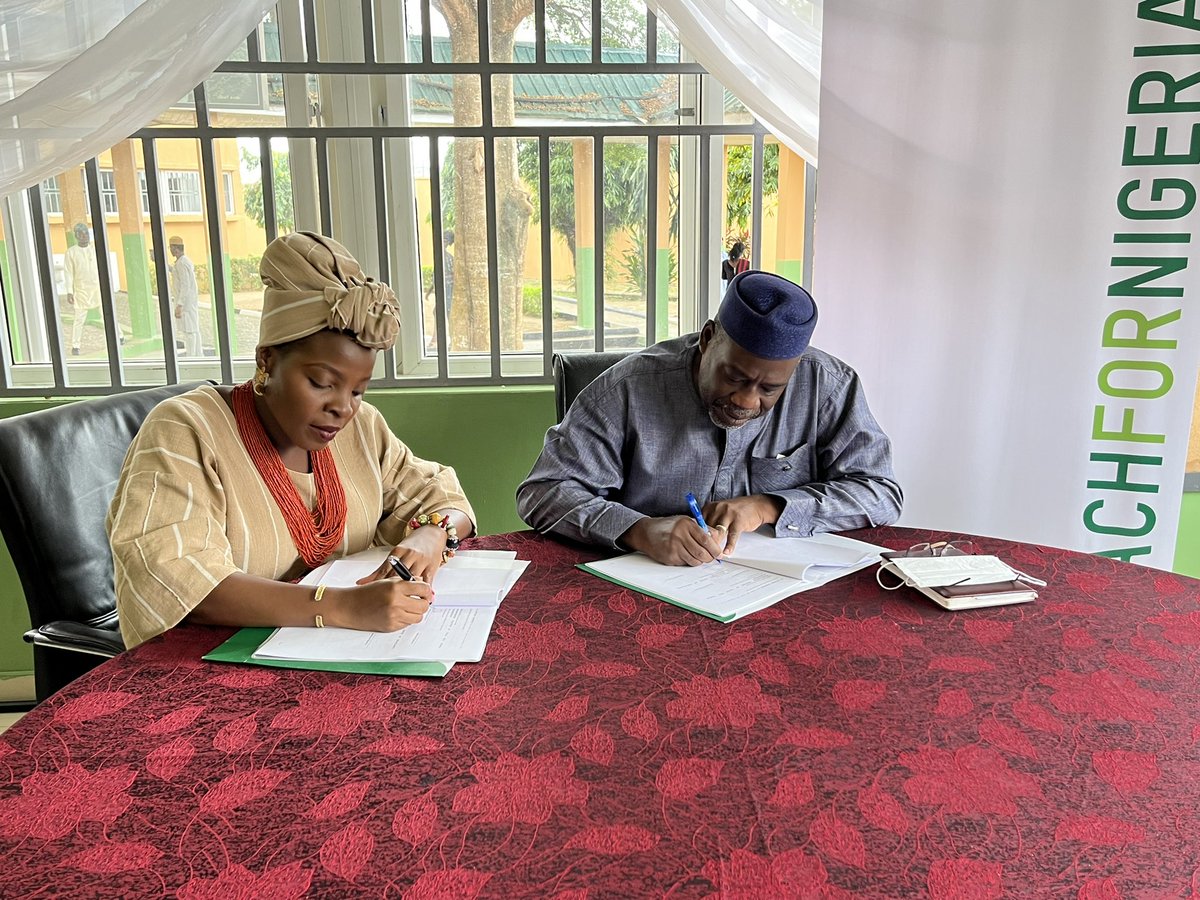 On Tuesday, August 16th 2022, Teach For Nigeria signed an MoU with  <a href="/EDC4SME/">Enterprise Development Centre</a> of  Pan-Atlantic University.  EDC was represented by its Director, Dr Peter Bamkole while Teach For Nigeria was represented by the CEO, <a href="/FolaweOmikunle/">Folawe Omikunle</a>