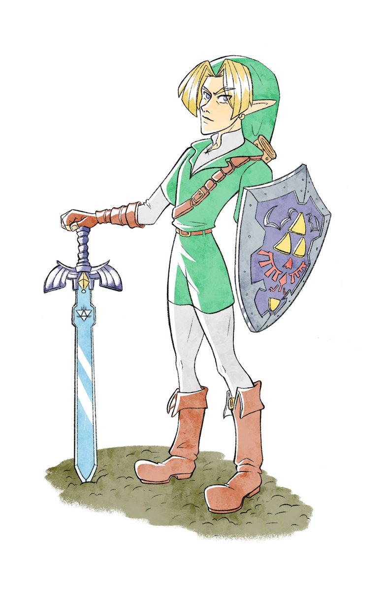 bloodvisions_'s tweet photo. ๐ #LegendofZelda #link #ocarinaoftime #nintendo #fanart #adultlink #anime #n64 https://t.co/u1OWWM3kdD
