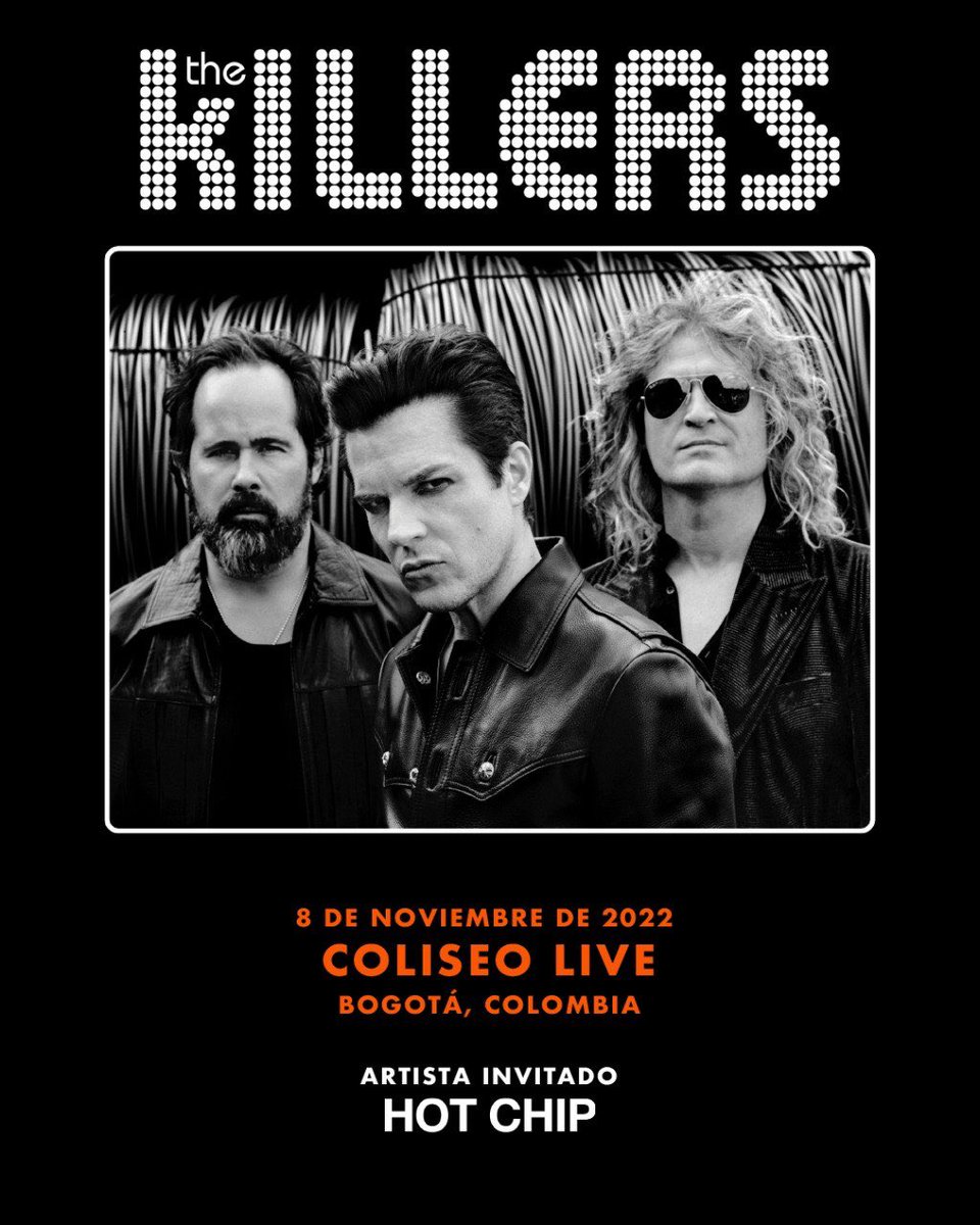 thekillers's tweet photo. Bogota! Tickets on sale this Friday. https://t.co/0ni2U35Nfh
