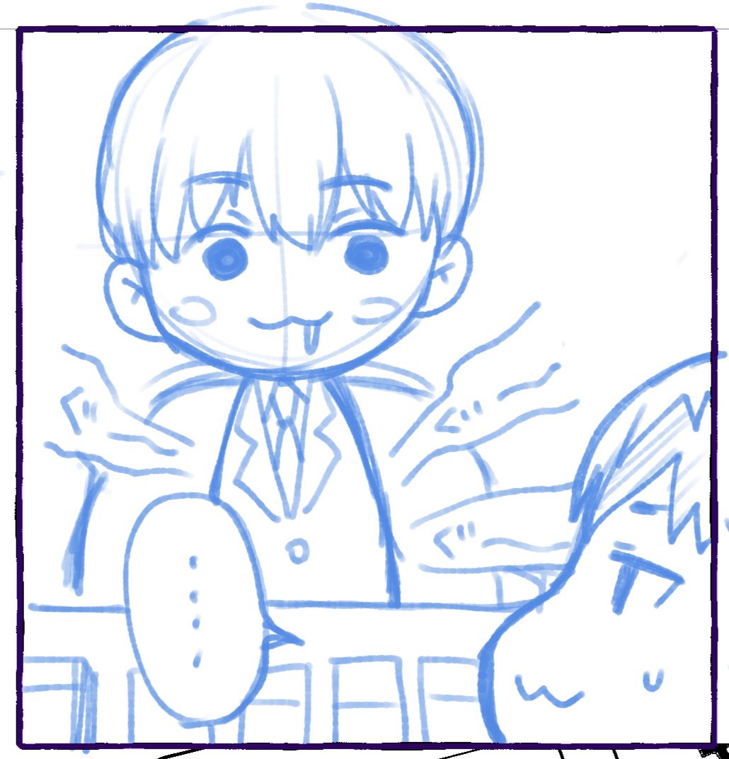 合間縫って原稿してるけど牛歩すぎて心配だ😂今描いててお気に入りのコマ 