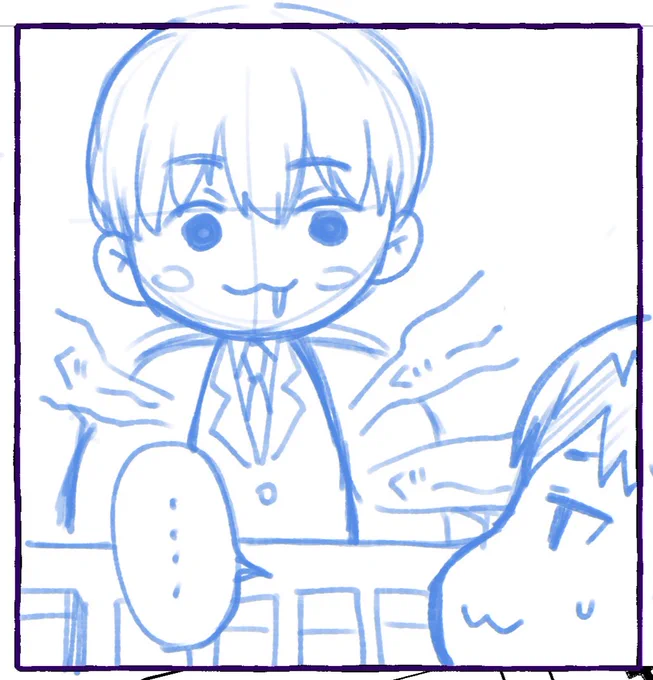 合間縫って原稿してるけど牛歩すぎて心配だ😂今描いててお気に入りのコマ 