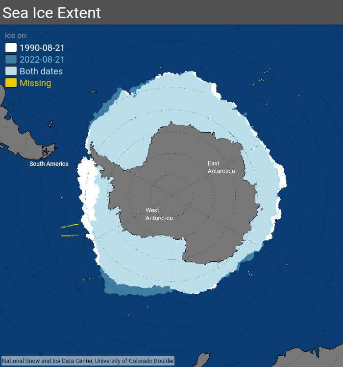 Climate_Earth20's tweet photo. Antarctica 30yr diff. https://t.co/R6UfaCSsko
