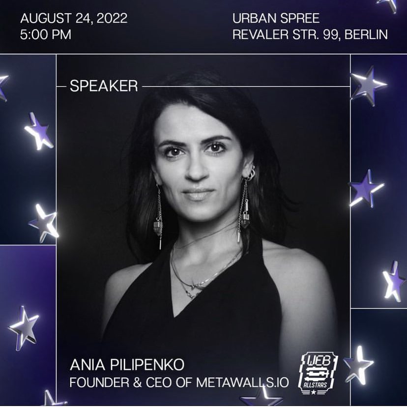 Metawalls_bln's tweet photo. πSAVE THE DATE - 24 August 2022
An exciting talk is coming up at...
π₯π₯π₯Web3 All Stars: bringing the Berlin community togetherπ€
Hosted by @NFTClubBerlin
#girlsincrypto #girlsintech #meetupberlin #cryptotalk #cryptoberlin #web3allstars #berlinevent #metawalls #nfts #confts https://t.co/MS6ibQreYd