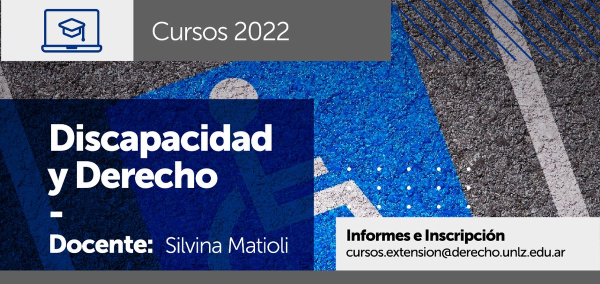 DerechoUNLZ's tweet image. #Cursos2022 ✅
📚 Discapacidad y Derecho
Se entregarán certificados de asistencia. 

✍️ Inscripción: 
cursos.extension@derecho.unlz.edu.ar