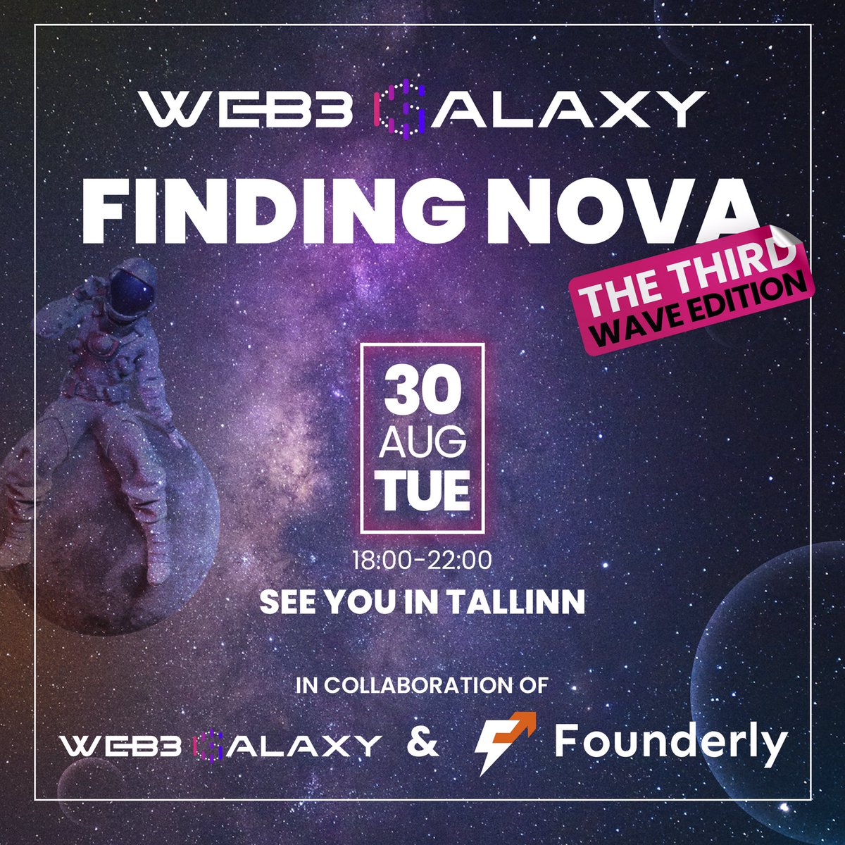 We’re taking the cruiser to Tallinn for an exclusive meetup! We’ll be cohosting a pitch competition with innovative #web3 projects and discussing the emerging trends in web3. Request an invite 👇 and join us  and <a href="/Founderly/">Founderly</a> events.founderly.com/third-wave
 #NFTs #defi #blockchain