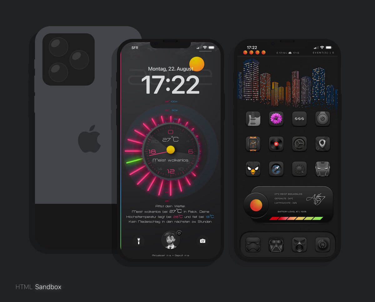 Attairdu57slm's tweet image. Thx @thewaytozion for the LS
Credits @Nyk0n_ for Carbon icons.
The mock-up is by @kleinmone 
Wallpaper by @Maria2Ps 

#iNNOVATION #iOS16beta6 #Nojailbreak #HTML_Sandbox