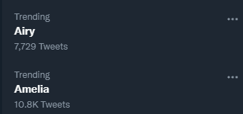 //airy and amelia are trending, poggers