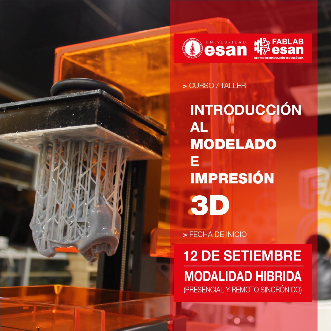 fablabesan's tweet photo. Fab Lab ESAN te ayuda a conocer e introducirte en el mundo del modelado e impresión 3D.
 
- Inicio: 12 de setiembre 2022
- Modalidad híbrida: clases presenciales y clases online en tiempo real.
- Mas información aquí: https://t.co/3G6CzWqMCO 

#fablabesan #Impresion3D #modelado3D https://t.co/tBVlhVICog