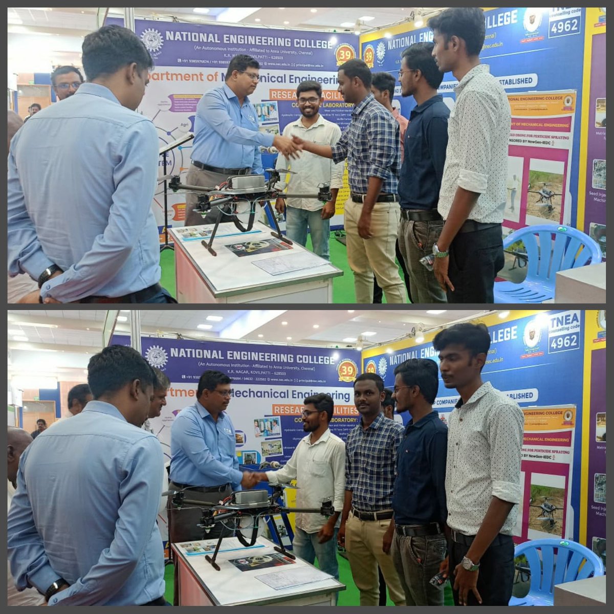 NecScience's tweet photo. Students interaction with EATON Design and Development Head at AGRITECH 2022, Madurai.

#NEC #NECKOVILPATTI #COLLEGE #STUDENTS #TAMILNADU #INDIA #TUTICORIN #TIRUNELVELI #KANYAKUMARI #VIRUDHUNAGAR #MADURAI #KERALA #mech #eee #civil #cse #ece #it #infrastructure #topinstitution https://t.co/fCo6Q1uF5r