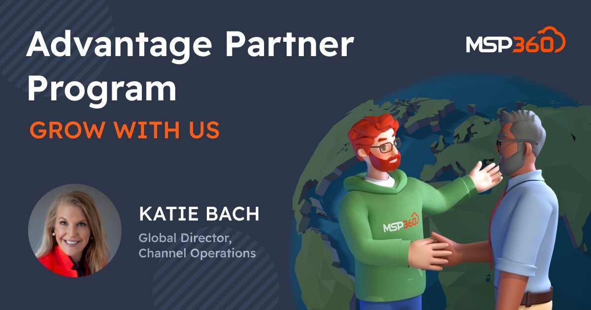 msp360's tweet image. MSP360 would like to welcome our newest executive to the team, Katie Bach, Global Director of Channel Operations. Learn more:

hubs.ly/Q01kD0z40

#MSP360 #MSP #AdvantageProgram