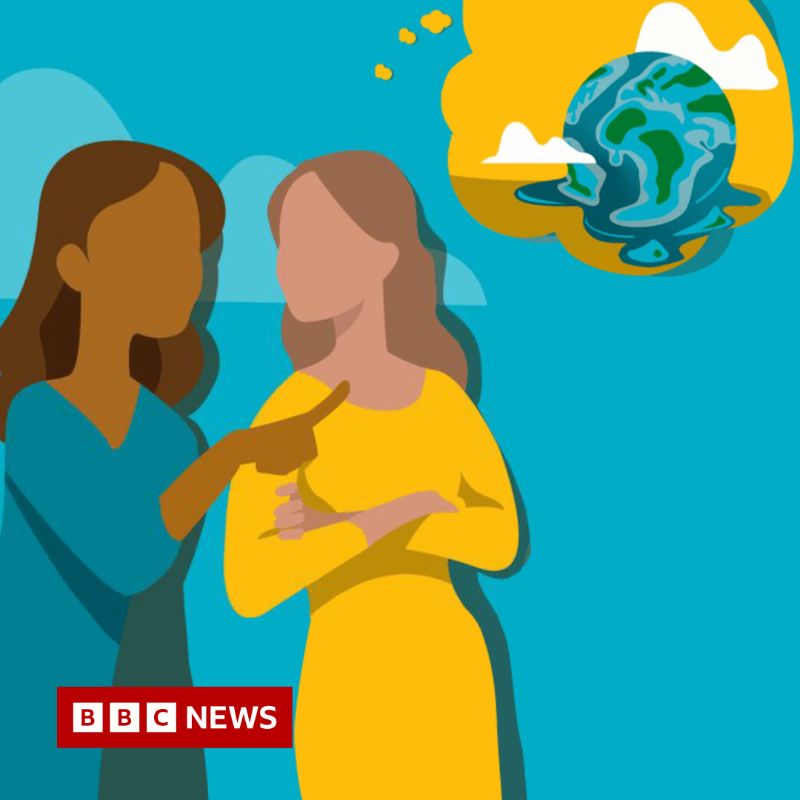 BBCNews's tweet photo. Climate change: How to talk to a denier