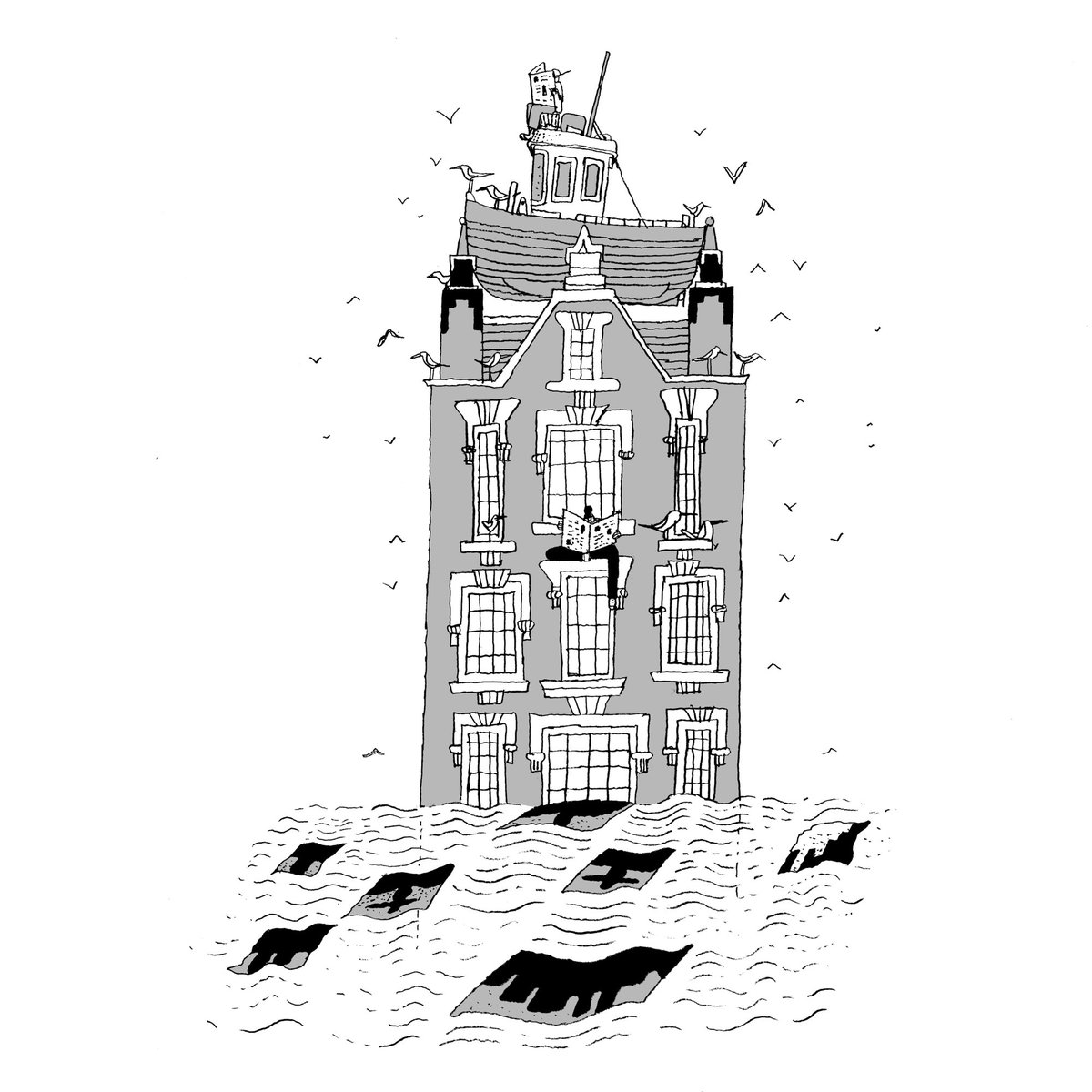 CelynBrazier's tweet photo. A global warming themed summer for NYTimes. 40 degree heat in London has been weird. Dreams run riot. #celynbrazier #nytimes #celyn #globalwarming https://t.co/RwBlF4XrDT