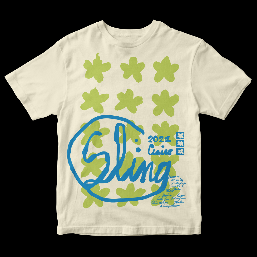 margicesar's tweet photo. T-shirt inspired by the album Sling by Clairo https://t.co/Q35I0OfPoj
