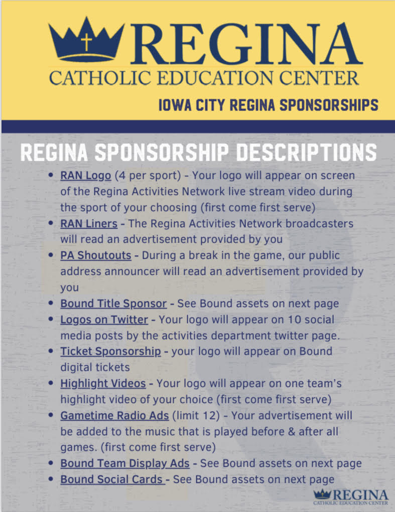 Interested in becoming an athletic sponsor? Contact the activities office or the booster club today!