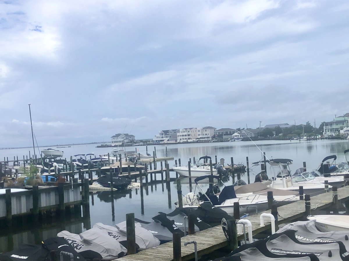 Rain stopped beautiful day to kayakor standup paddle with Harvey Cedars Marina