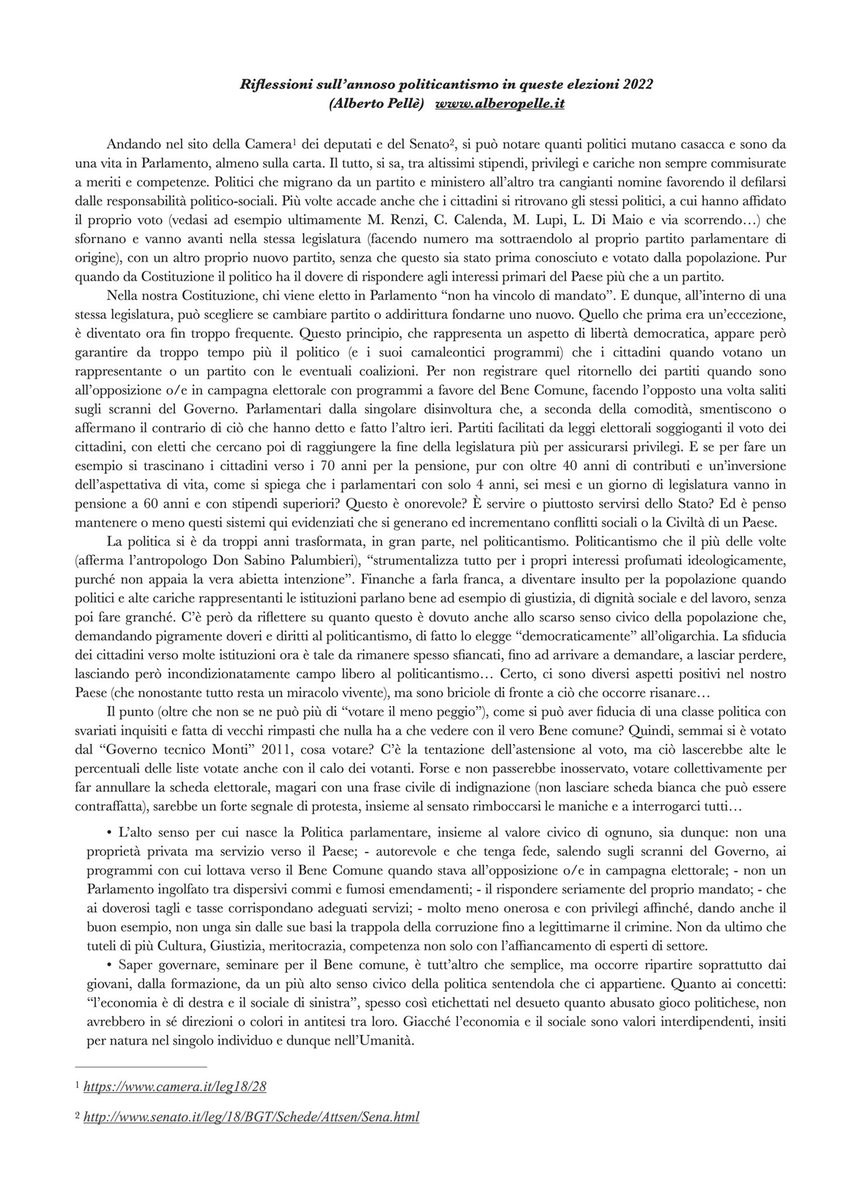 alpeoby's tweet photo. @CottarelliCPI Sconcertato sull’annoso politicantismo al via delle elezioni 2022, chiedo un parere per queste mie riflessioni grazie   https://t.co/7VBd3yCt7I https://t.co/NwVHahyVTp