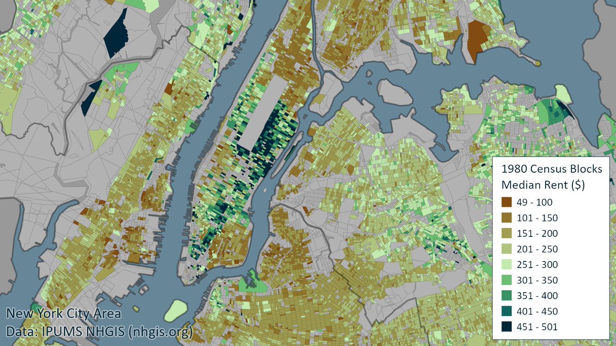 🚨NEW DATA🚨
Our collection of 1980 block boundaries just got a lot bigger! 14 more metros including NYC, LA, Baltimore, Atlanta, Memphis, Nashville &amp; Austin.

You can use these boundaries to map any stats in 1980 block data, including rent &amp; home value...
nhgis.org/1980-block-bou…