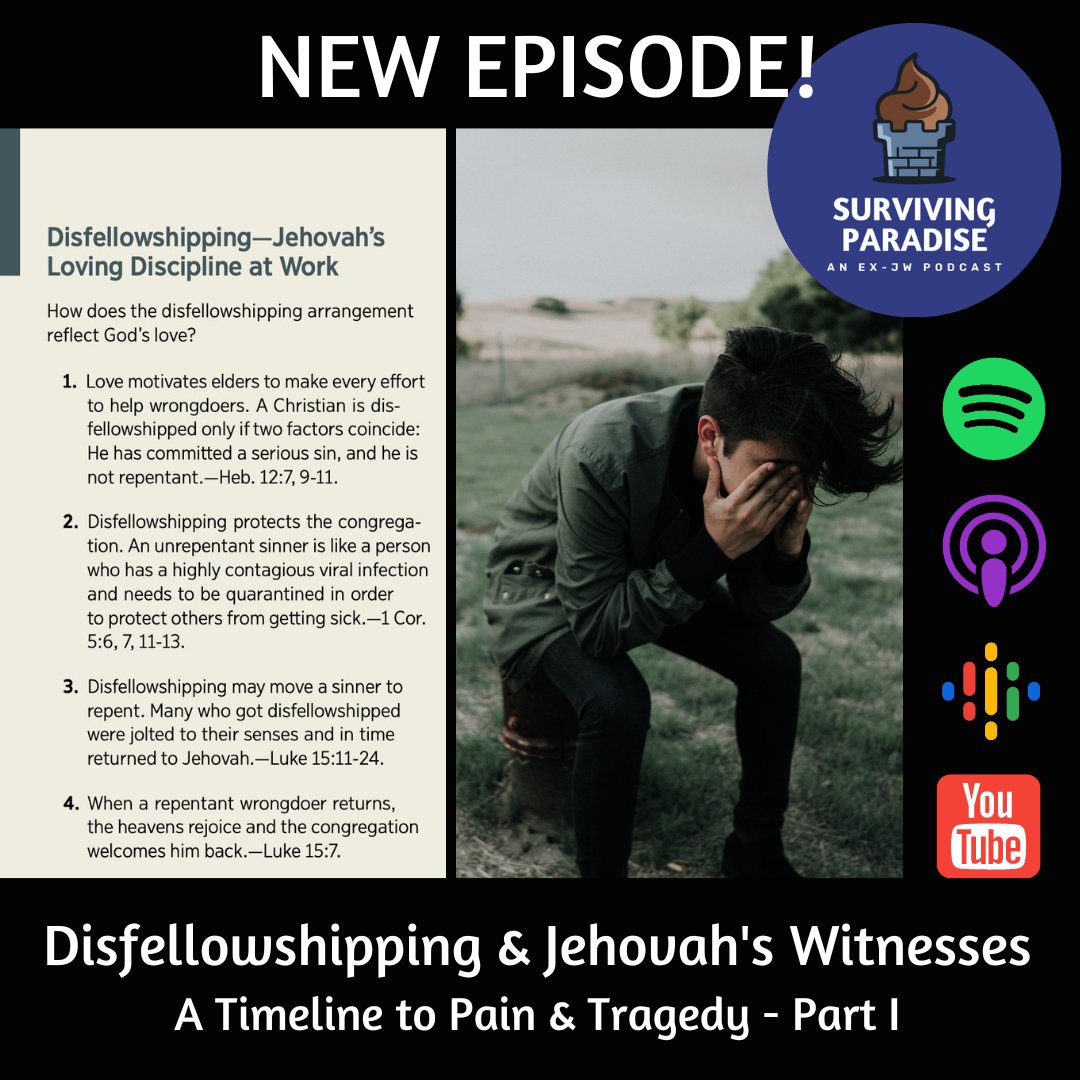 exjwpodcast's tweet photo. NEW: Disfellowshipping...where did this come from? You won't find the Jehovah's Witness version in the Bible or taught by Jesus. Take a listen to how millions live in fear of losing everyone they love...#EXJW
LISTEN: https://t.co/UwkJ5hTUxN https://t.co/tfmqHCp49o