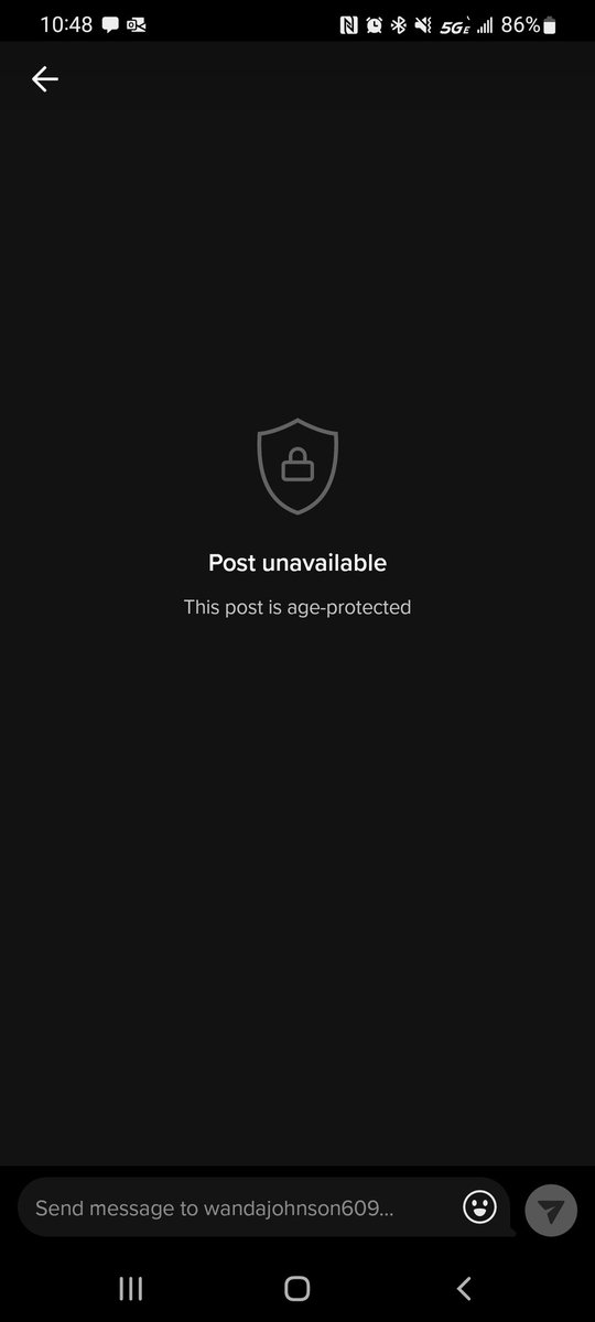 Suzi_catlady's tweet photo. @TikTokSupport - why can't I watch all videos? My account isn't restricted, but I keep getting the "age protected" message on videos that aren't sent to me. https://t.co/k2WI6RBq1Z