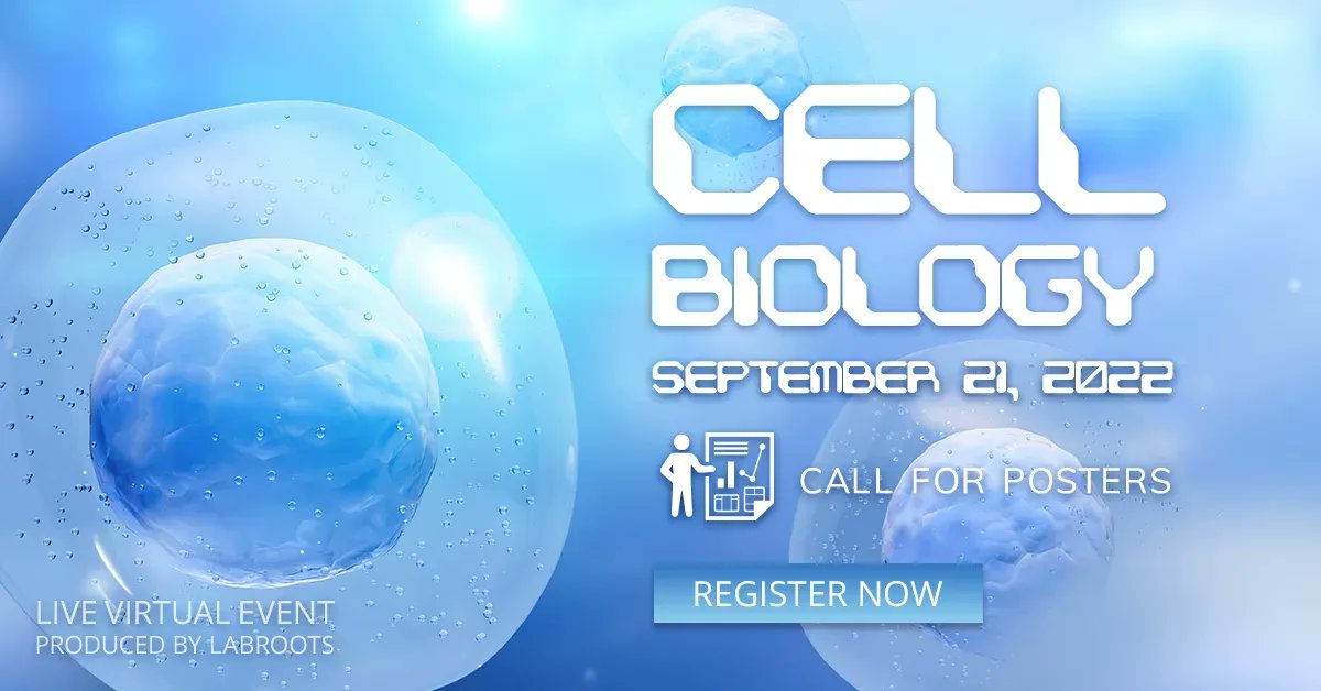 Labroots's tweet photo. Share your research poster at the Cell Biology Virtual Event! Youโll be able to discuss your results with colleagues and attendees. Submit your poster abstract here (https://t.co/iPS8puo9no) by September 16th at 5PM PT.
Register here: https://t.co/Rs05noll16
#LRcellbio https://t.co/a6hP18y9Yw