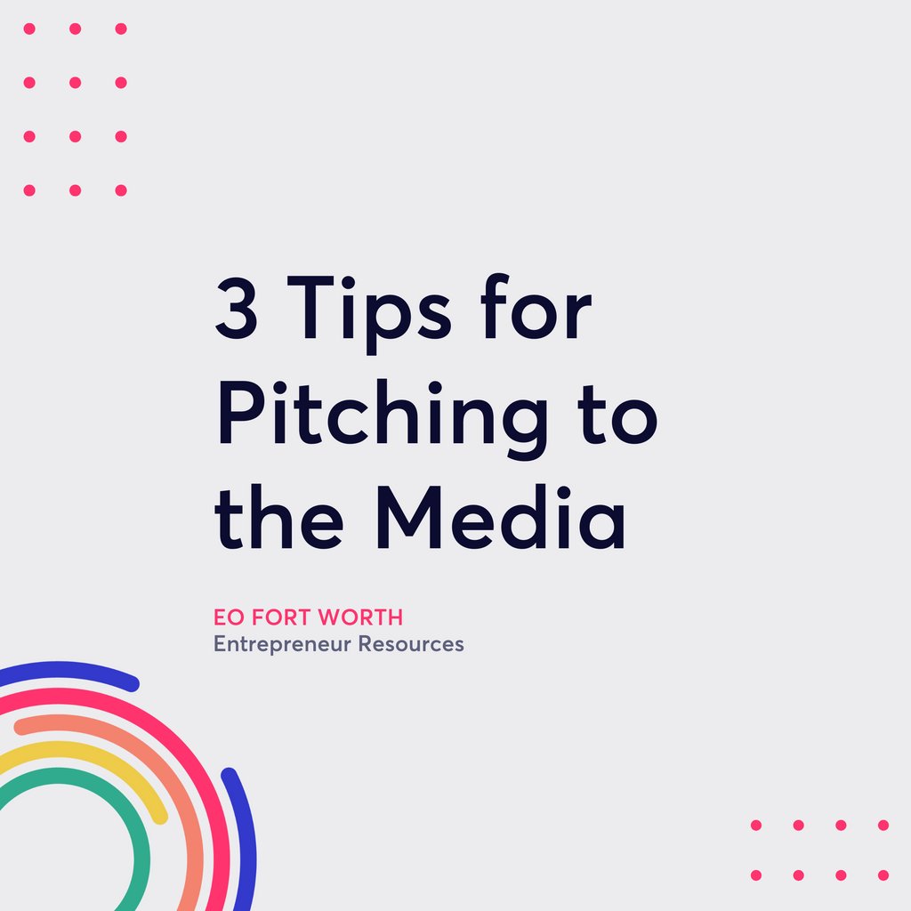 EOFortWorth's tweet photo. PR is a valuable strategy for building your brand and your sales pipeline. Whether or not you work with a PR firm, as an entrepreneur, it's helpful to understand how to pitch yourself to the media. Here are three tips on how to do just that. 

#eofortworth #businessmarketing https://t.co/TL6WqWmonL