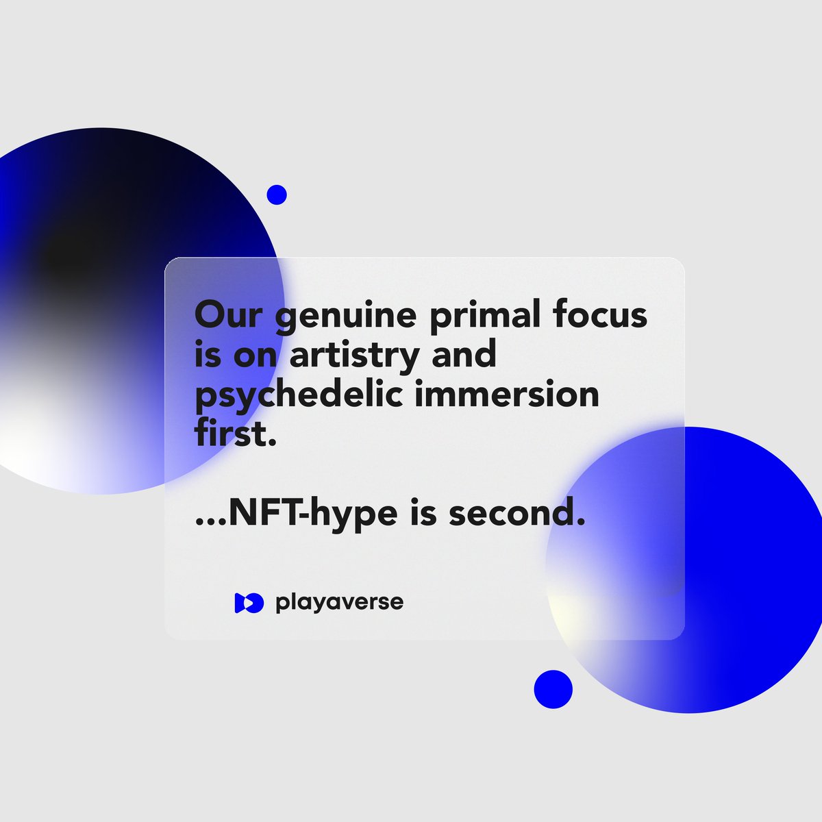 playaverse's tweet photo. Hope your Monday is wavy friends 
— reminder that Playaverse is bringing a genuine, primal focus on artistry and psychedelic immersion first and a focus on NFT-hype second.

#playaverse #mondaymotivation #mondayreminders #nftcommunity #nfts https://t.co/9ZpjgkhImi