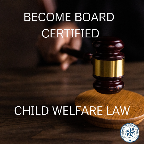 Thinking about becoming Board Certified in Child Welfare Law? Practicing attorneys in this specialty area work to prevent and protect children from abuse and neglect. Learn more about how you can become Board Certified in Child Welfare Law: ow.ly/RyO450Kf603