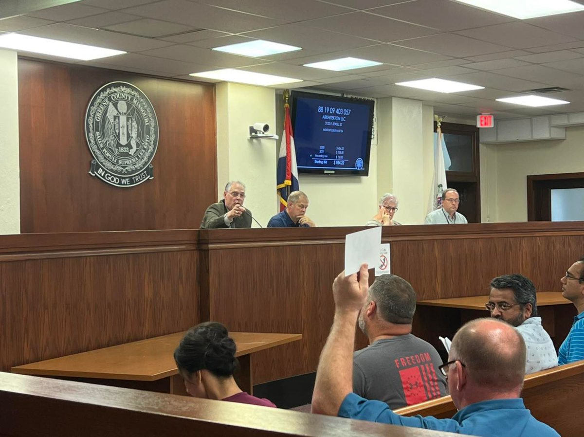 The 2022 Greene County Tax Sale is going on now at the Historic Courthouse in room 212. 

You can still stop by and bid on a property! The auction ends by close of business today.