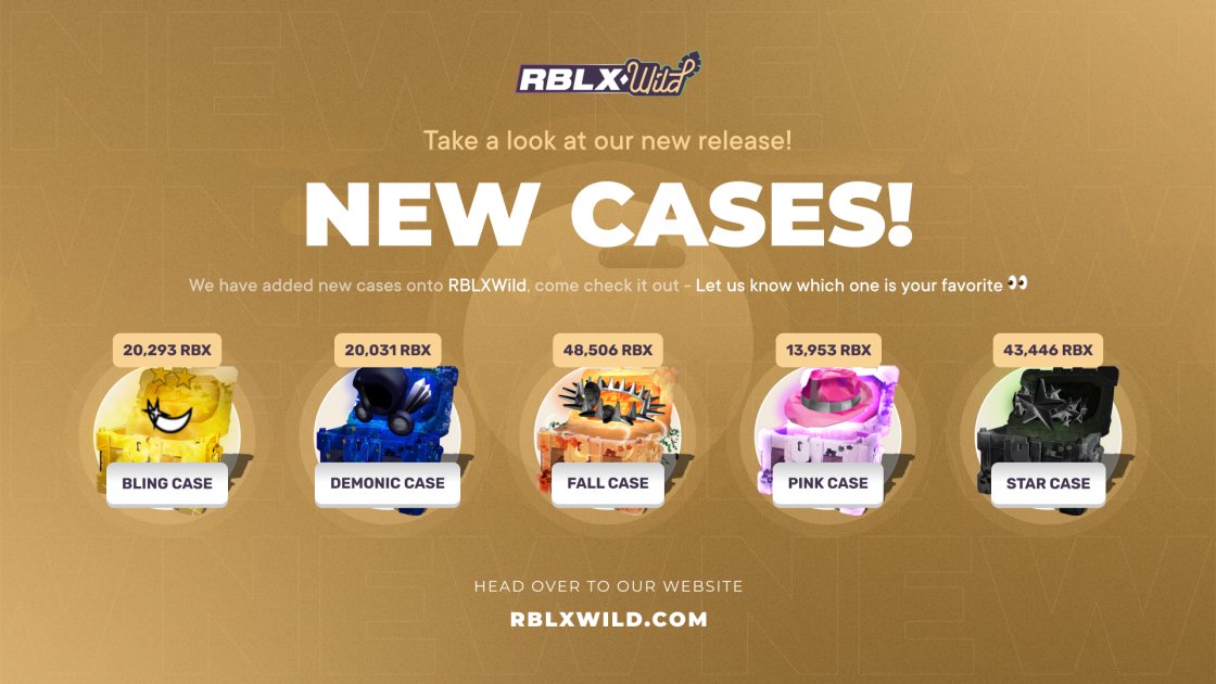 RBLXWild on X: We present new cases 🤩 Be sure to come check it