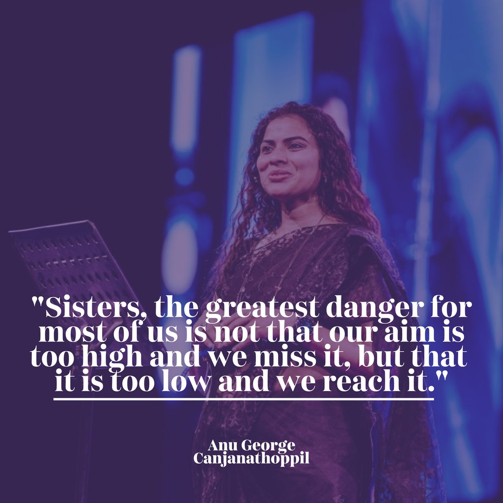 Sisters, the greatest danger for most of us is not that our aim is too high and we miss it, but that it is too low and we reach it.