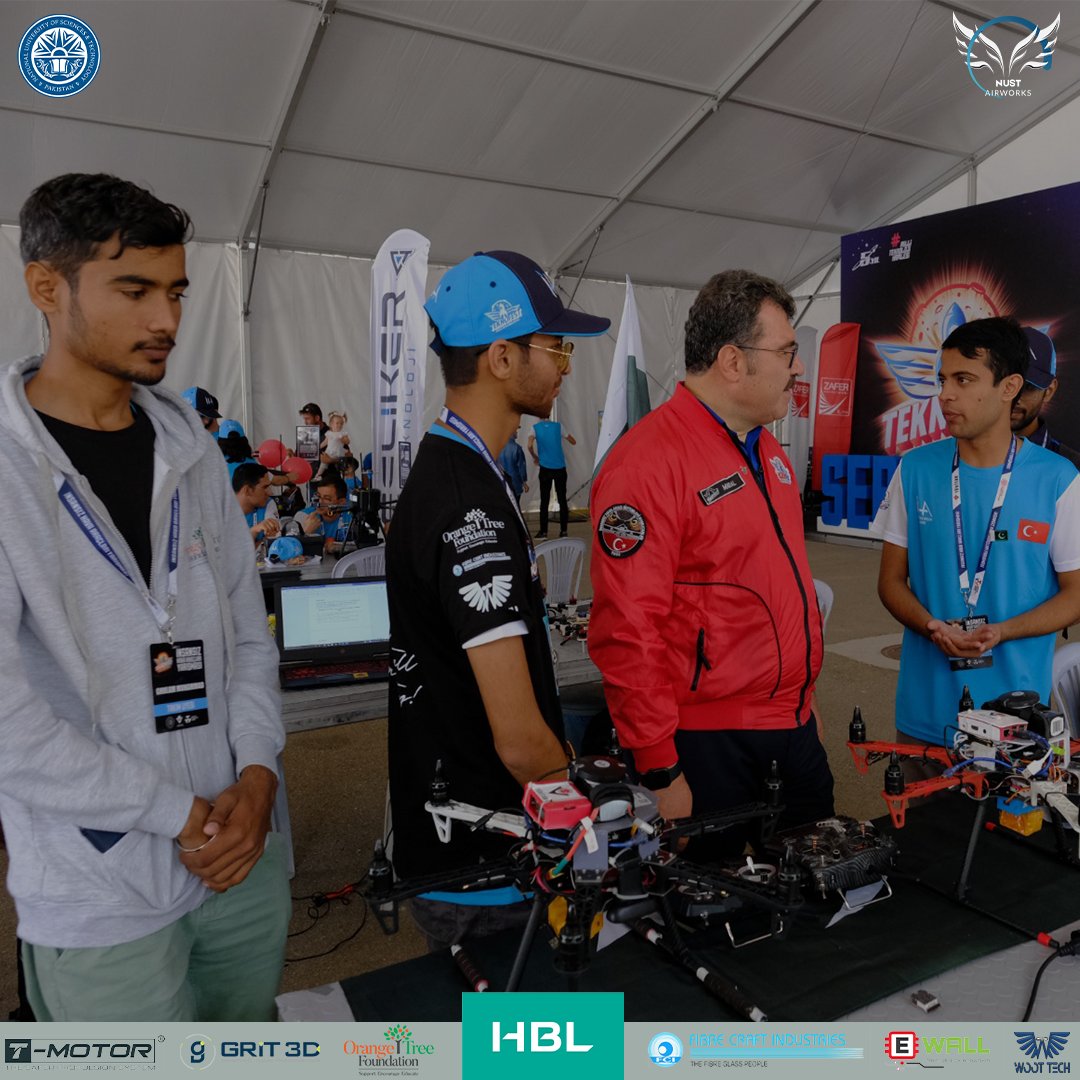 NustAirworks's tweet photo. As part of Teknofest, the team had the opportunity to interact with @profhasanmandal , the head of Turkey's Scientific and Technological Research Council, the team explained their mission and gain vital exposure on a global scale. https://t.co/Wils2belvg