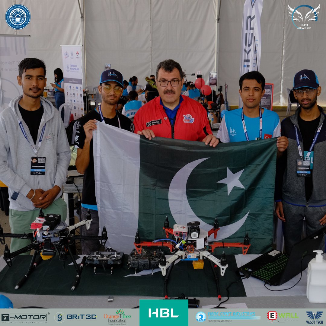 NustAirworks's tweet photo. As part of Teknofest, the team had the opportunity to interact with @profhasanmandal , the head of Turkey's Scientific and Technological Research Council, the team explained their mission and gain vital exposure on a global scale. https://t.co/Wils2belvg