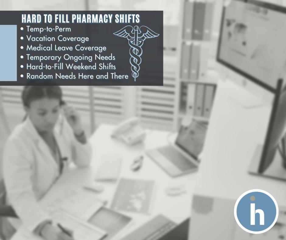 IndispensHealth's tweet image. Hard to fill #pharmacy shifts?
Our StaffRx team help pharmacies of all types gain the clinical coverage needed in their facility.
💻 bit.ly/IH_StaffingSer…

✅ Examples of #PharmacyStaffing our team has found coverage for,
Temp-to-Perm,  #VacationCoverage, #MedicalLeave &amp;amp; More