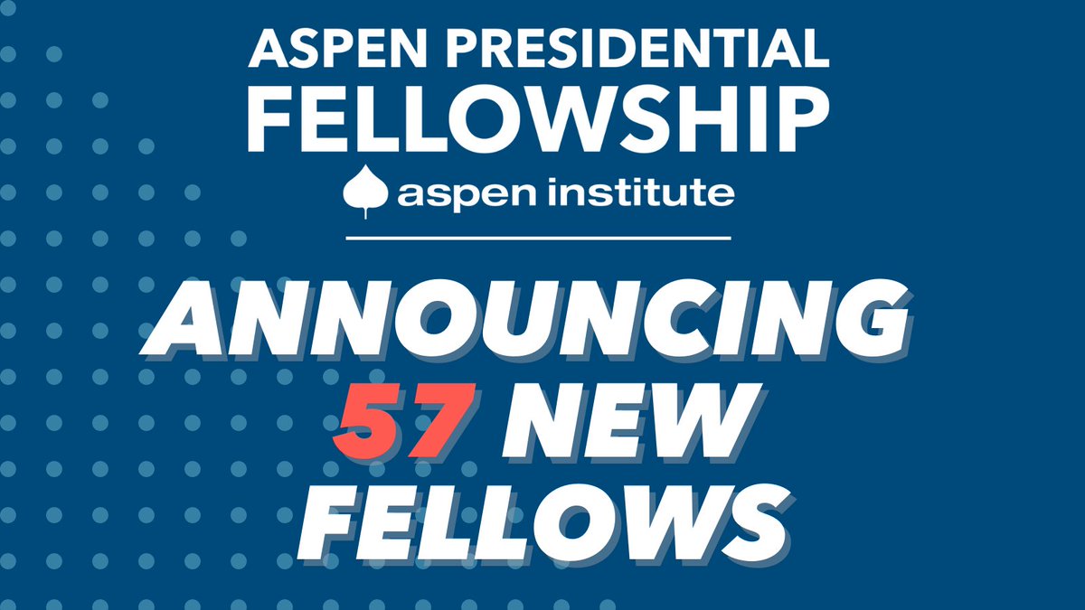 AspenHigherEd's tweet image. We are thrilled to announce the next cohort of the Aspen Presidential Fellowship for Community College Excellence! These 57 leaders represent a deep dedication to advancing excellence and equity in student outcomes. Read more about the newest #PresFellows: as.pn/leadership