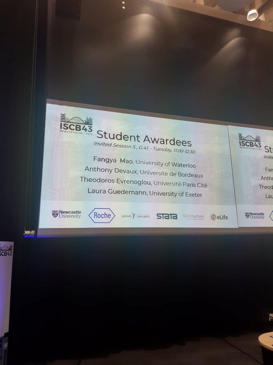 LGuedemann's tweet photo. Thank you #ISCB43 for the student award and congratulations  👏 to the other awardees! Looking forward to all the presentations tomorrow. https://t.co/50A9zIBg1r