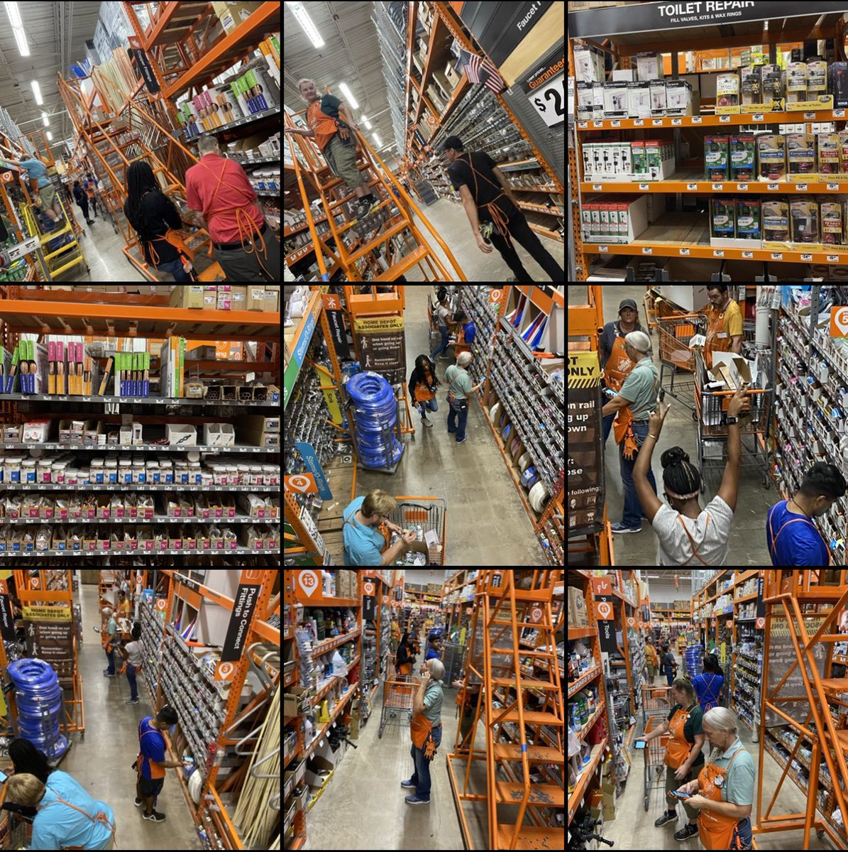 KymmKymmm's tweet photo. #PackdownParty Taking the morning meeting to the aisles. https://t.co/NkZFkOCkDa