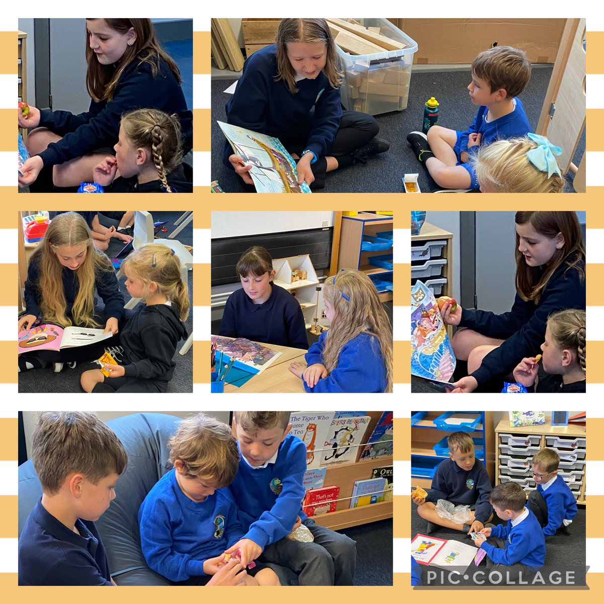 MilnathortPS's tweet image. P1B really enjoyed having their big buddies join them for social snack this morning. The P7’s had prepared a story to share and P1’s were a wonderful audience.
#socialsnack #bigbuddies #nurturingschools #welovebooks