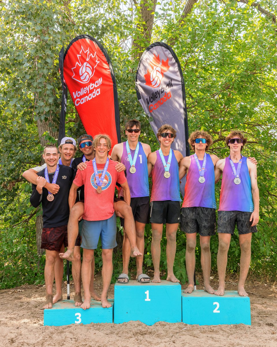 VCNationals's tweet photo. And now the boys 18U medalists:

🥇 – Bourne/Pickering (Ontario)
🥈 – McGregor/Winser (Ontario)
🥉 – Rochefort/Brossard (Quebec) https://t.co/wSaQx1Vkbu
