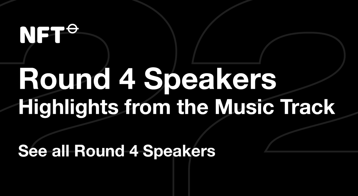 NFT_NYC's tweet photo. Today we are announcing the fourth round of #NFTLondon2022 speakers.

See highlights from the Music Track including @emilyfayemusic, @ndecrock, @multinft, and @EmilyLazar_SM

https://t.co/WfMW9kMvCC https://t.co/qVfu3qcOw4