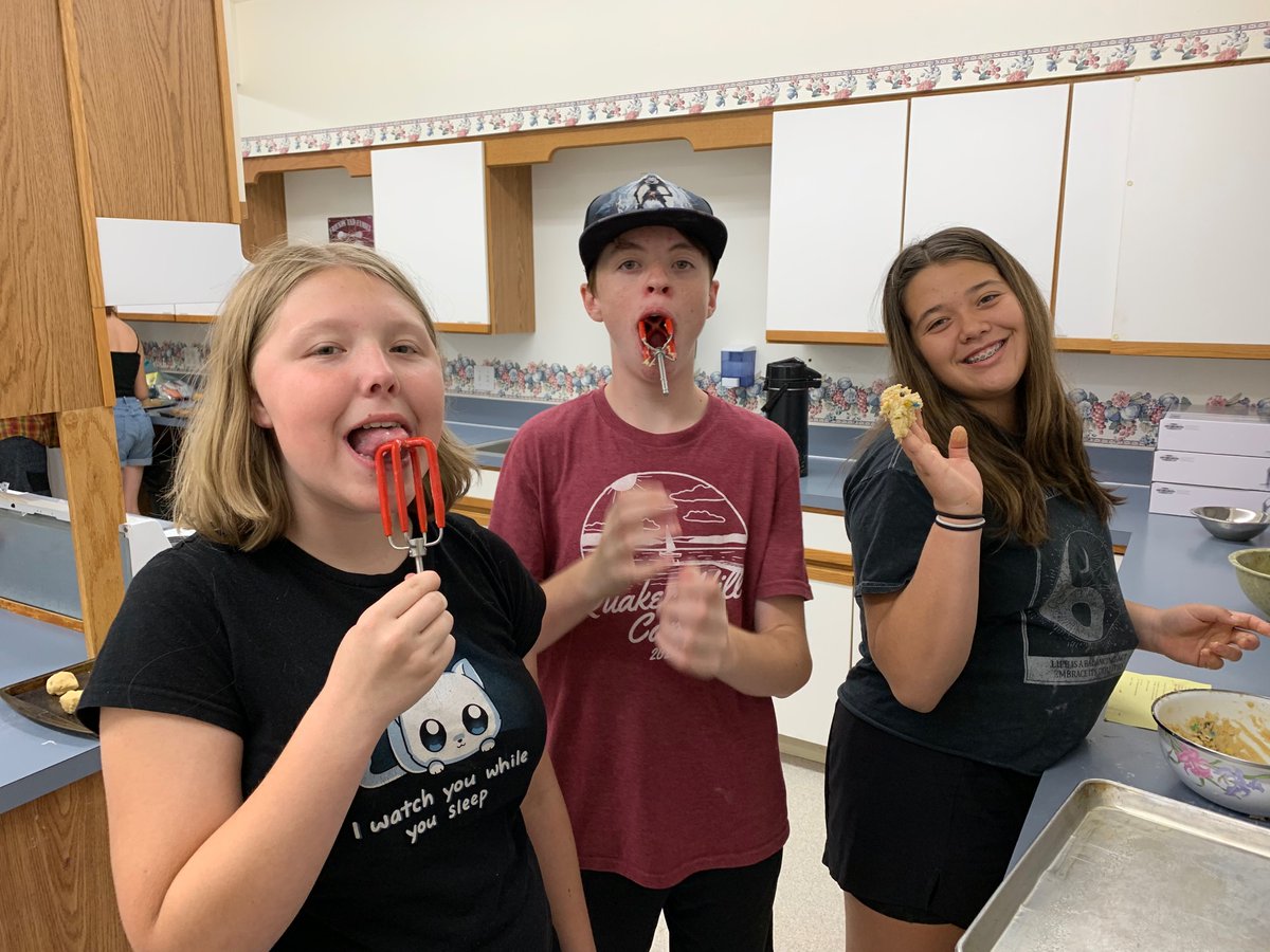 We had a fun time baking cookies last night before school starts this week!