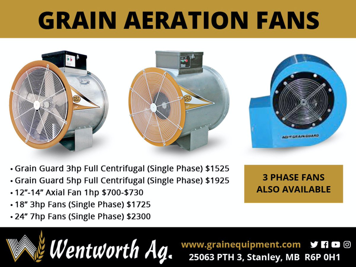 Aeration Fans
Contact us today at 
877-655-9996
marketing@grainequipment.com
DM us
#Harvest22 
#westcdnag
