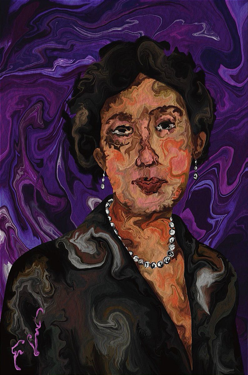 "En kötü yıkımların bile altından kalkıyorum, dönüyorum, değişiyorum" diyordu Virginia.
Dönüyor ve değişiyordum ki portresini yaparken buldum kendimi, üstelik hiç de farkında olmadan onun sözcüklerle yaptığını renklerle yaparak: bilinç akışı ile. Dönüyorum...
#nft #nftart