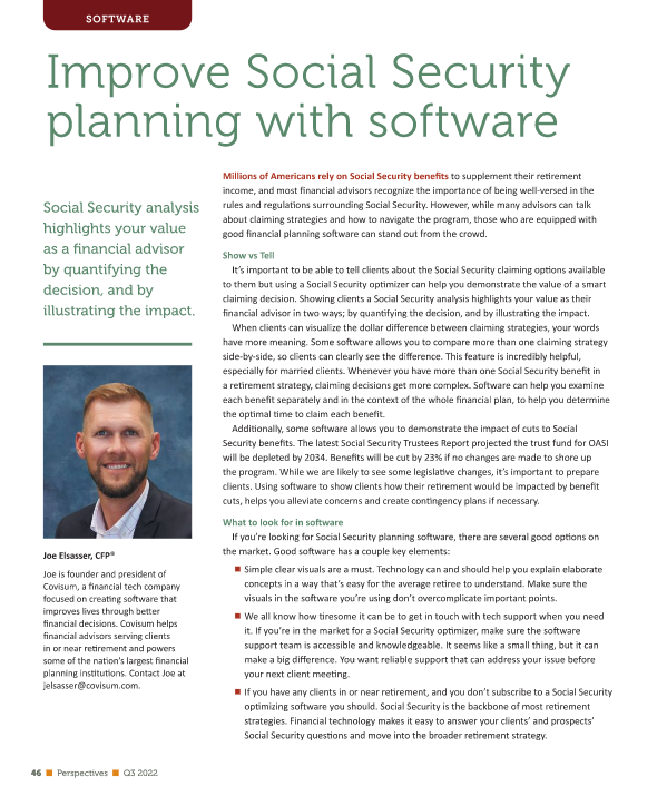 SS_Timing's tweet photo. Learn how a good #SocialSecurity optimizer can help you illustrate the value of a smart claiming decision in the latest issue of Perspectives magazine from @NAILBA  https://t.co/9Va7vmS7Y7 #fintech https://t.co/CSR2jo7Mij