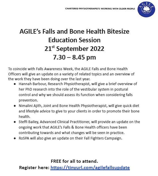 AGILECSP's tweet photo. Mark your calendars- @AGILECSP'S Falls and Bone Health Officers will be hosting a webinar on September 21st to provide an update of all their work over the last year! 

Free for all to attend! 

https://t.co/Gj3WhrzUKf

#AGILECSP #fallsprevention #bonehealth #balanceandstrength https://t.co/2zRc4nKF0S