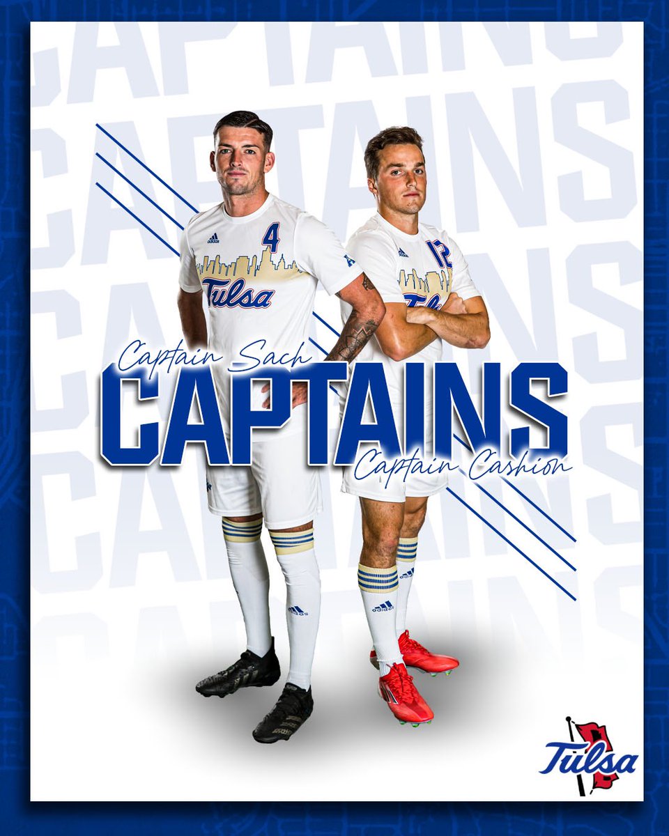TulsaMSoccer's tweet photo. Introducing your 2022 Tulsa Golden Hurricane Men’s Soccer Team Captains

#ReignCane https://t.co/HxXw86pMSH