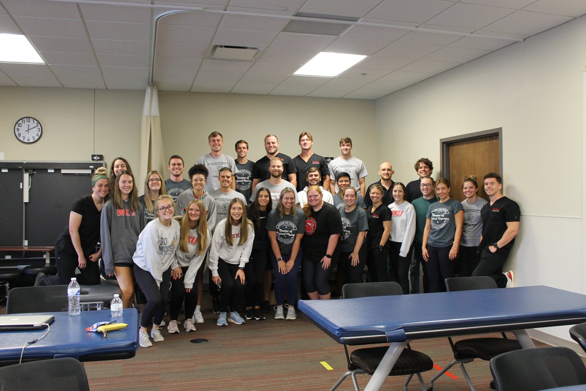 WKUDPT's tweet photo. WKU DPT classes of 2024 and 2025 Glad to be back and getting their fall semesters started! #wkufirstday https://t.co/eLC8L2HkVY