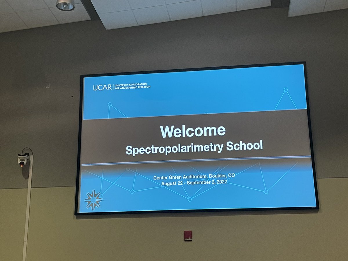 This week we’re at the <a href="/NatSolarObs/">National Solar Observatory</a> / <a href="/HAOSunEarthLab/">HAO Sun Earth Lab</a> Spectropolarimetry Workshop. Some polarising discussion from the day already, and two weeks of fun science ahead! ☀️