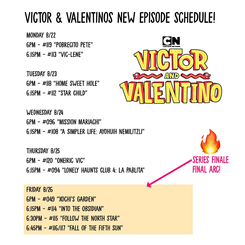 zachpaez's tweet photo. The Victor and Valentino finale is now on Cartoon Network! Watch it on cable if you're old. Watch it on the app if you have your parent's password. #VictorAndValentino #CartoonNetwork https://t.co/Jti9lzB5aq