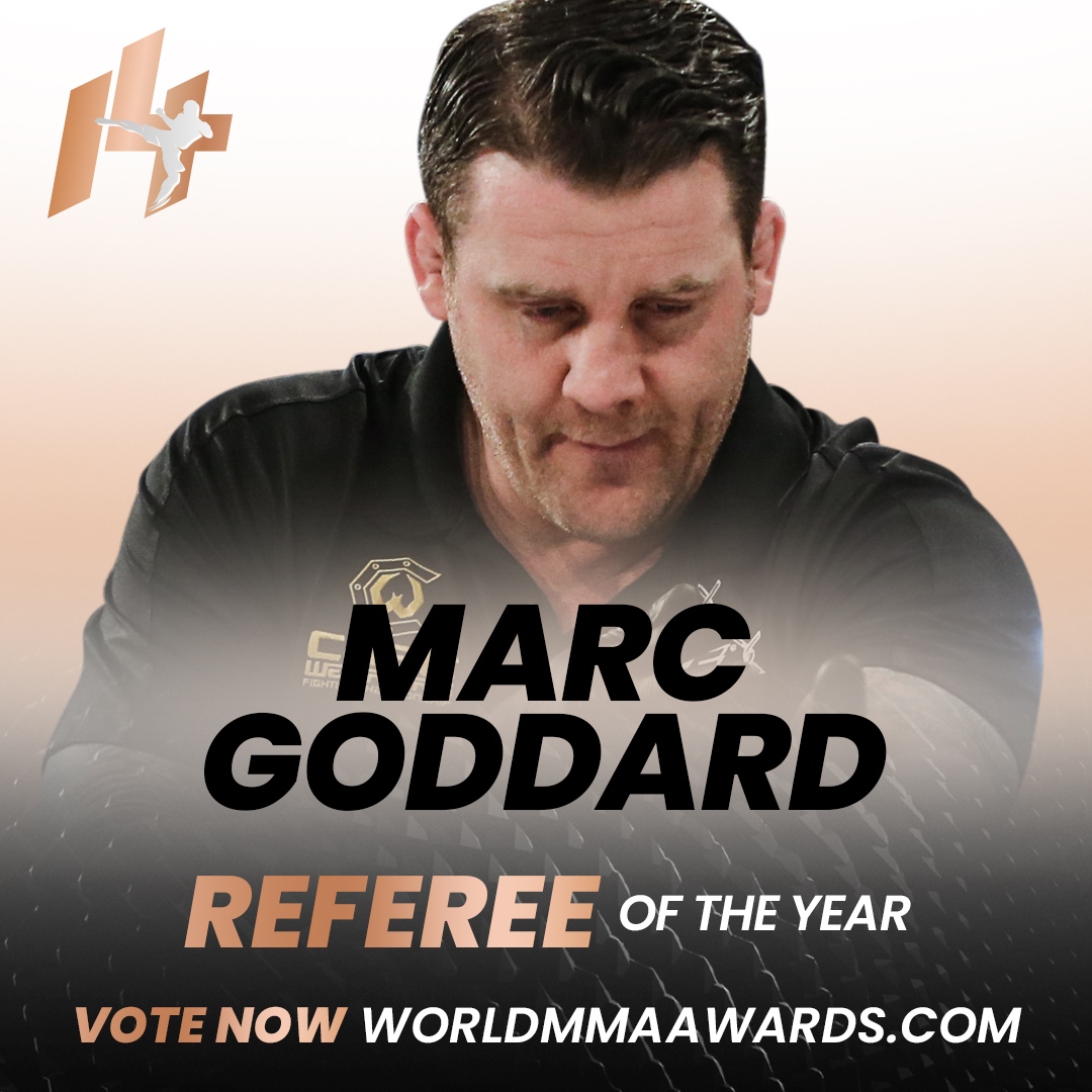 FightersOnly's tweet photo. Should @marcgoddard_uk take home the Referee of the Year award? ๐๏ธ
Vote now at https://t.co/fzxpxwzMCd
#FightersOnly #WorldMMAAwards #MMA #marcgoddard https://t.co/7aOG660YG8