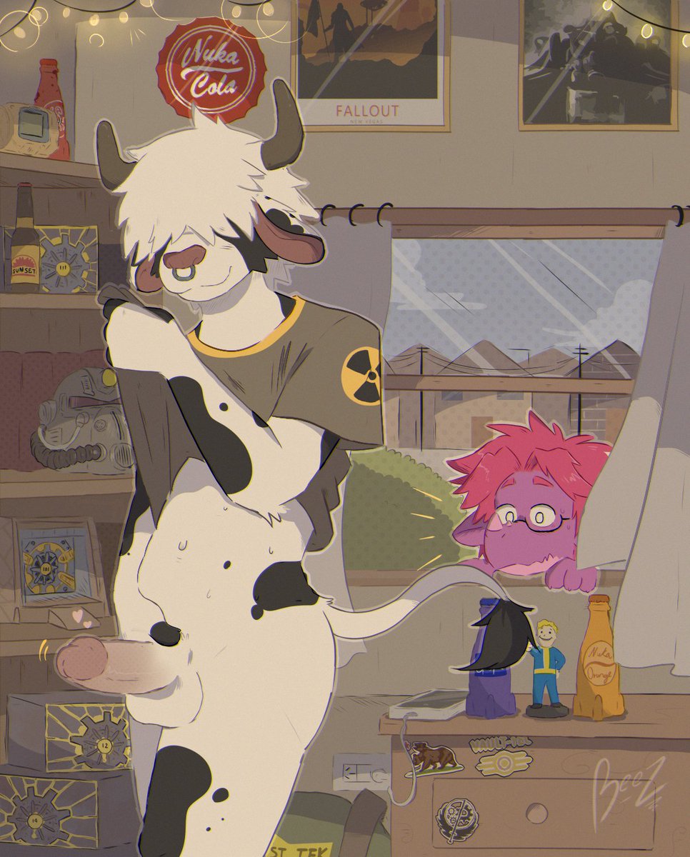 321_beez's tweet photo. First YCH with the characters of @ShamusMcFuckYou . Really really cute cow boyo hehe https://t.co/co7meU3xdx